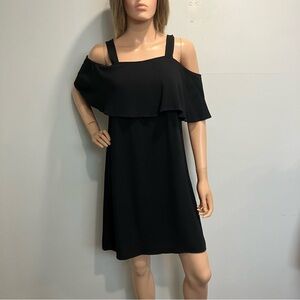 Aritzia WILFRED Ellipse Cold Shoulder Black Dress